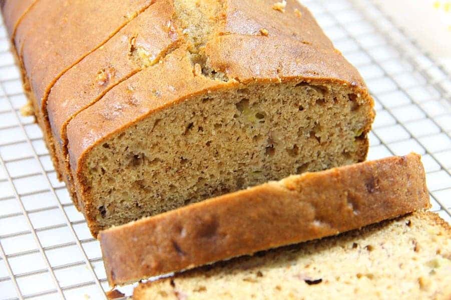 Classic Banana Bread on wire rack