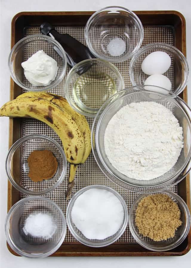 Classic Banana Bread ingredients