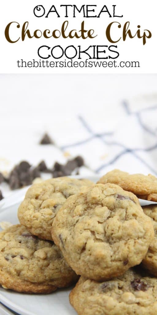 Oatmeal Chocolate Chip Cookies on plate