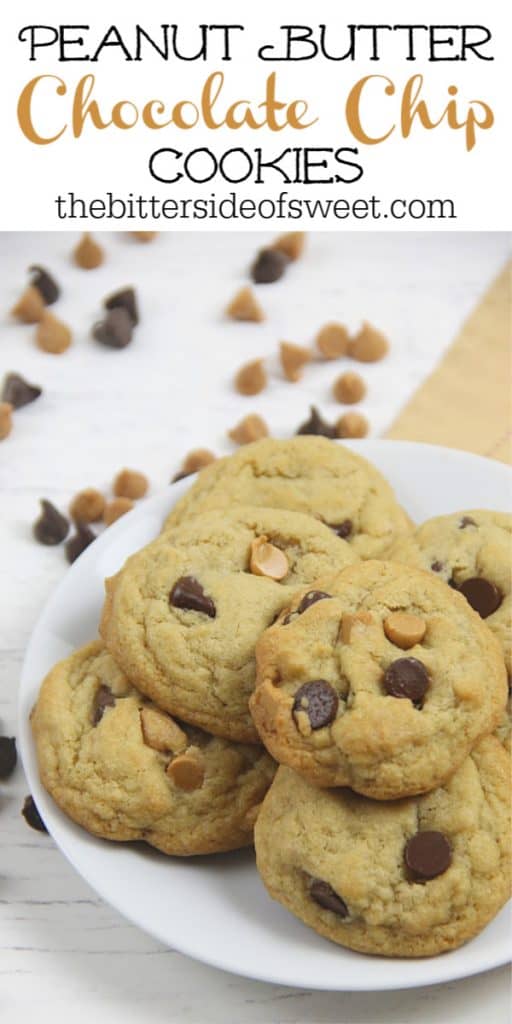 Peanut Butter Chocolate Chip Cookies with peanut butter chips