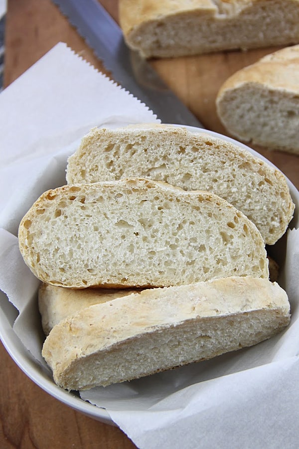 Homemade Italian Bread in bowl