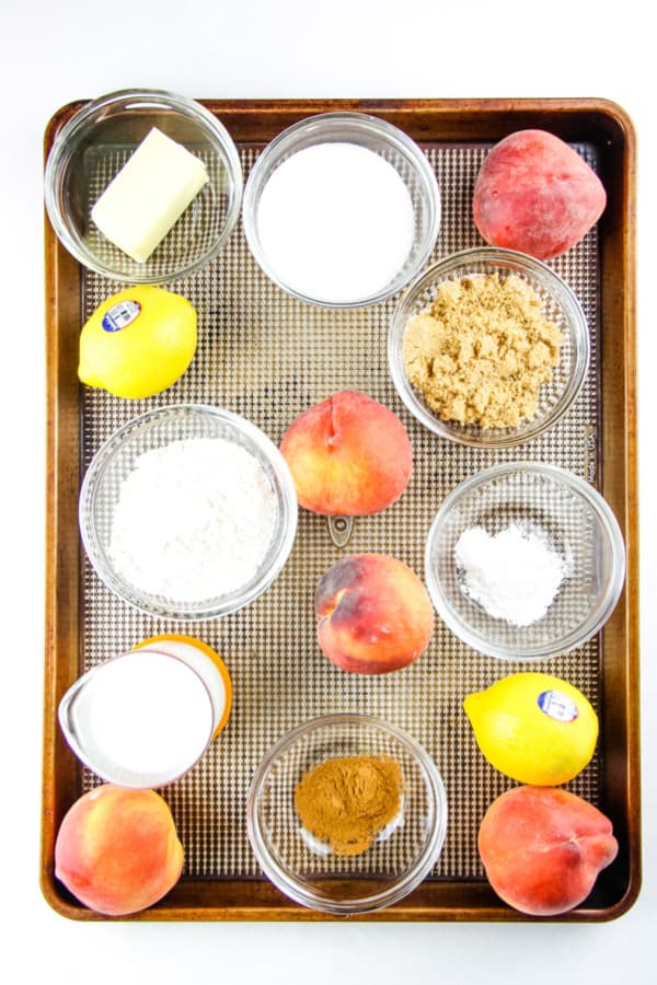 Peach Cobbler ingredients