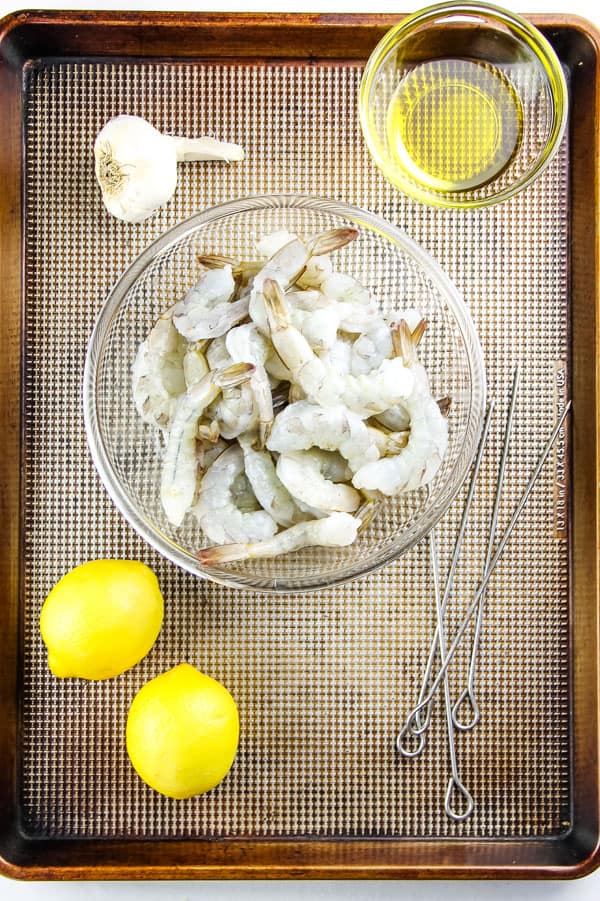 Grilled Lemon Shrimp Skewers ingredients
