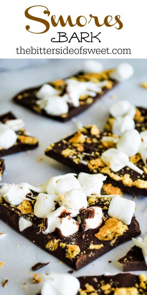 S'mores Bark on parchment paper