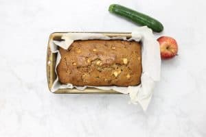 Apple Zucchini Bread in pan after cooked