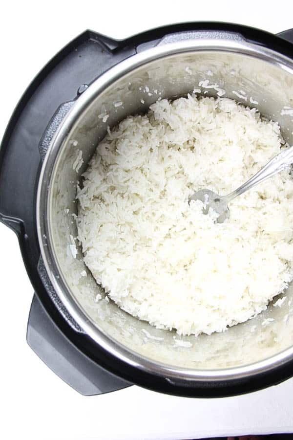 Instant Pot Basmati Rice cooked in instant pot