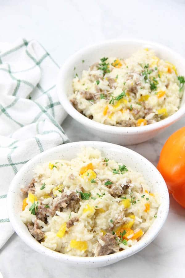 Instant Pot Sausage and Peppers Risotto The Bitter Side of Sweet