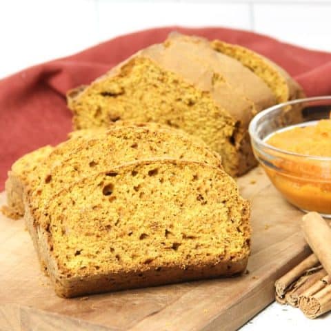 Pumpkin Bread on cutting board