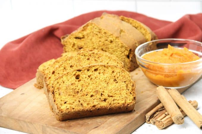 Pumpkin Bread on cutting board