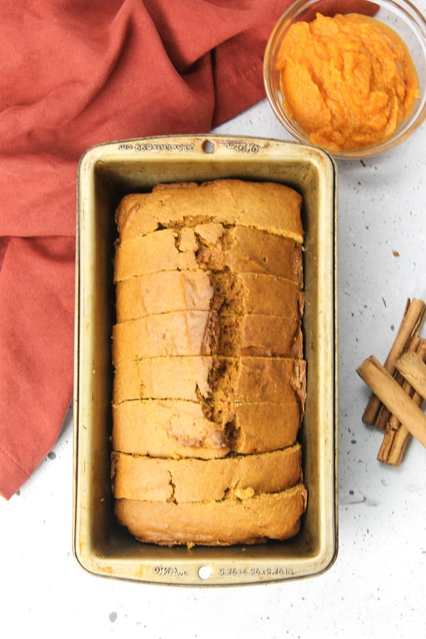 Pumpkin Bread in loaf pan