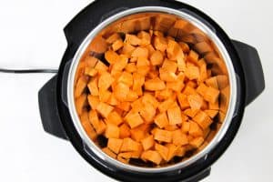 Instant Pot Mashed Sweet Potatoes with Cinnamon uncooked