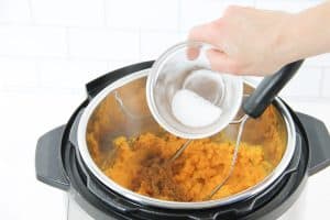 Instant Pot Mashed Sweet Potatoes with Cinnamon with salt