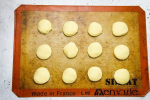 Cookies on pan uncooked