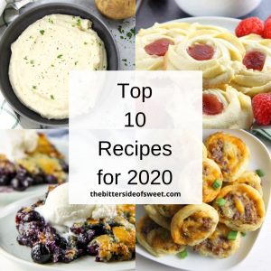 Square graphic Top 10 Recipes for 2020