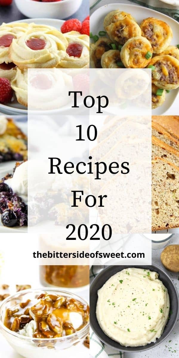 Graphic for my top 10 recipes for 2020