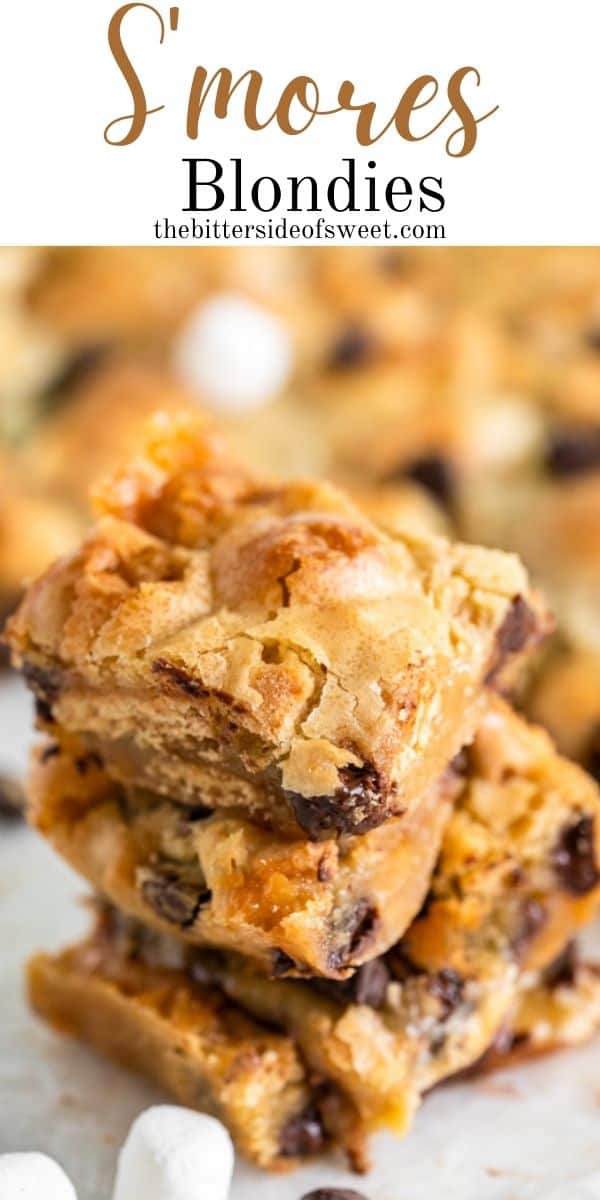 S'mores Blondies close up image.