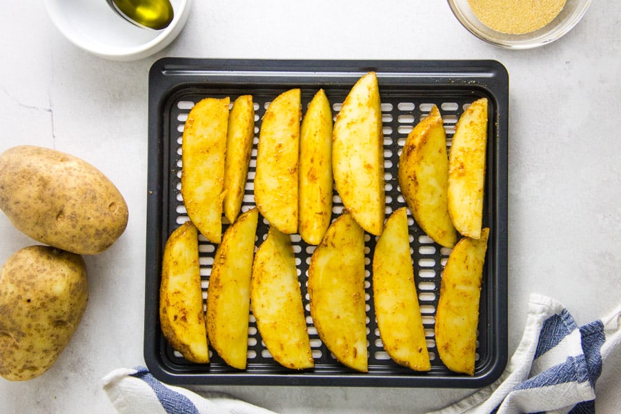 potatoes on pan