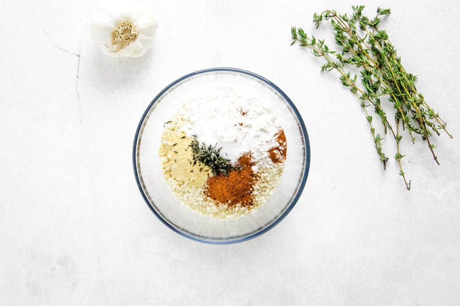 dry ingredients in bowl.