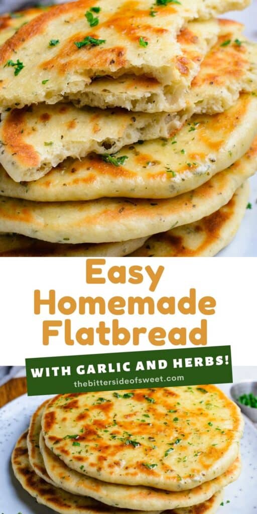 easy homemade flatbread collage of pictures.