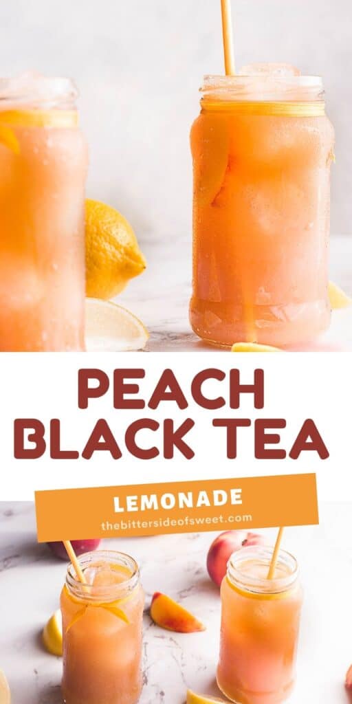 Peach Black Tea Lemonade collage.