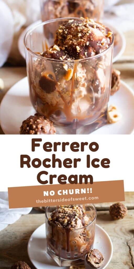 Ferrero Rocher Ice Cream collage.