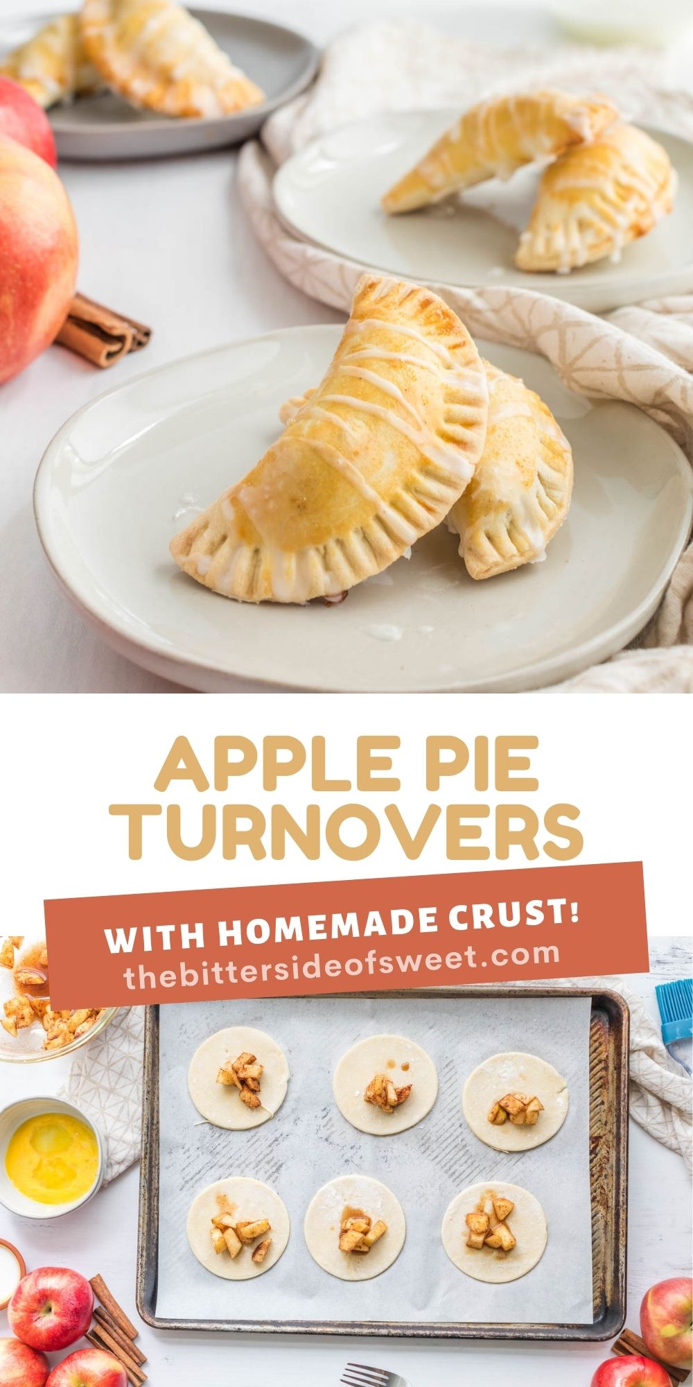 Apple Pie Turnovers collage of pictures.