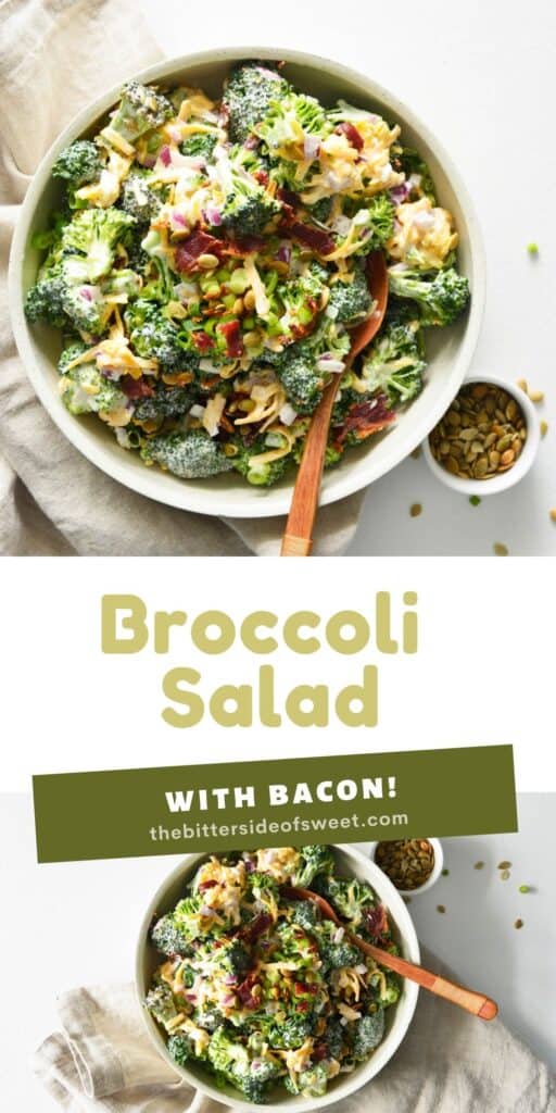 Easy Broccoli Salad collage.