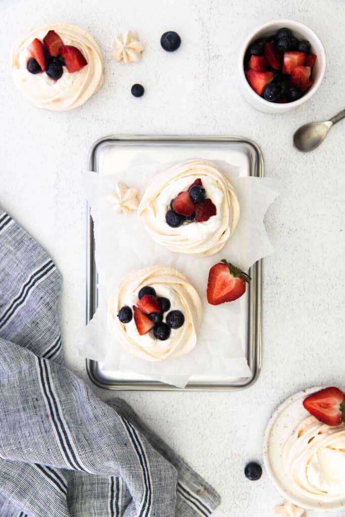 Mini Berry Meringue overhead view.