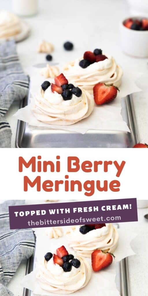 Mini Berry Meringue collage.