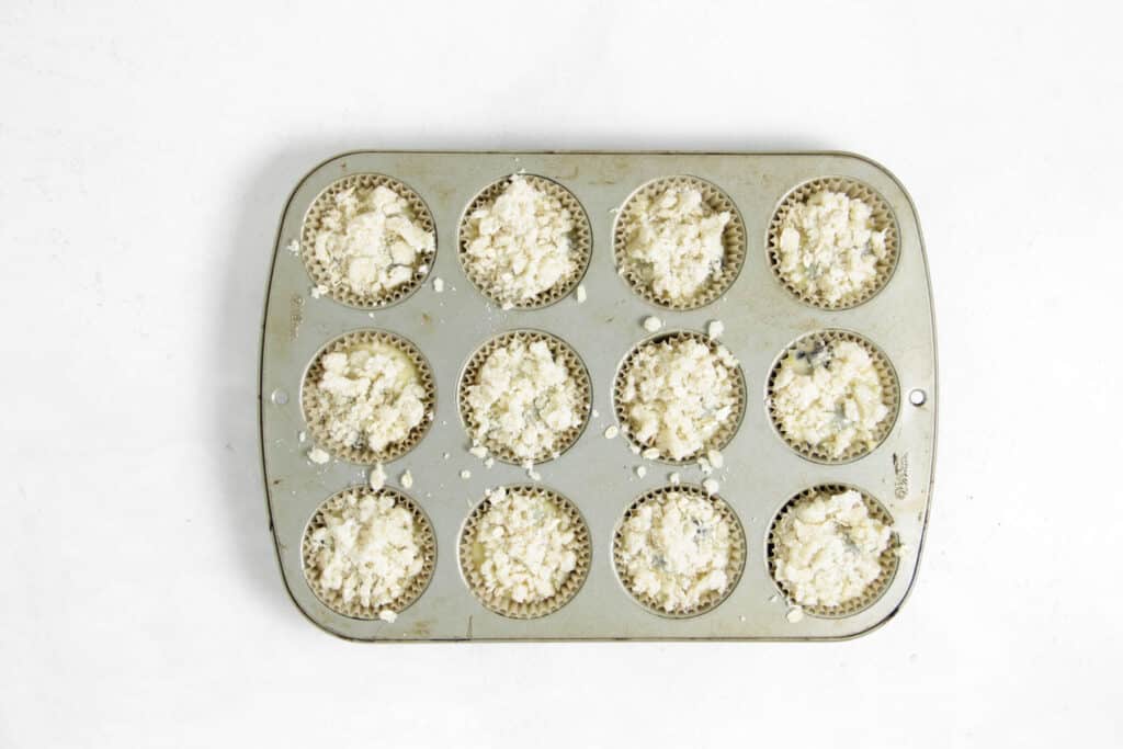 Uncooked muffins in liners