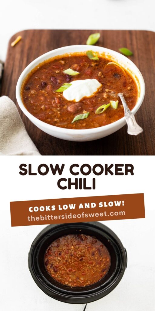 Slow Cooker Chili collage.