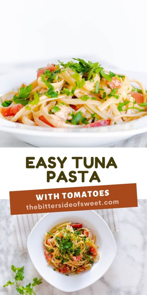 Tuna Pasta with Tomato collage.