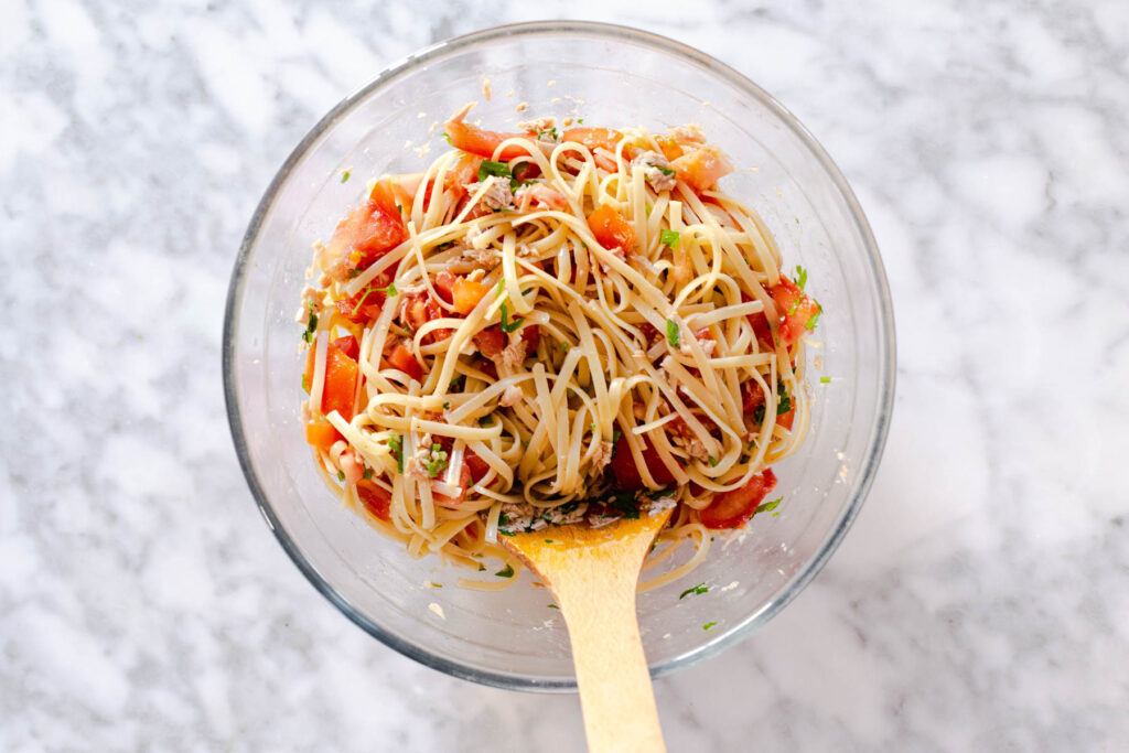 pasta with sauce in bowl