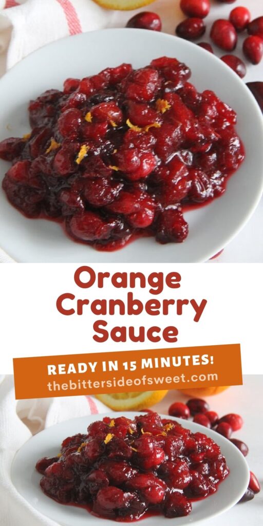 Orange Cranberry Sauce collage.