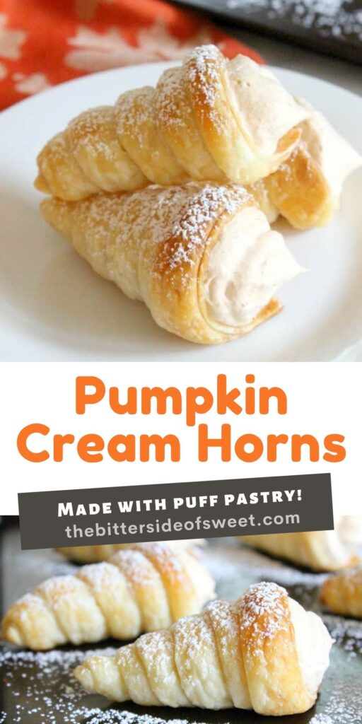 Pumpkin Cream Horns - The Bitter Side of Sweet