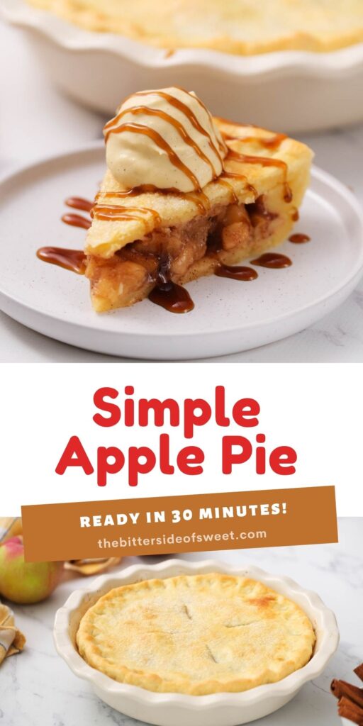 collage of simple apple pie.