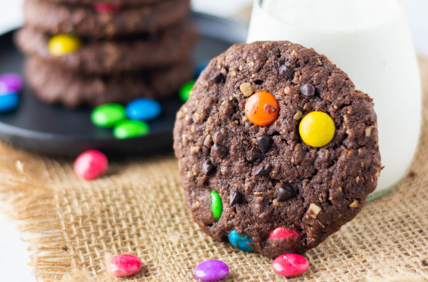 Double Chocolate Monster Cookies