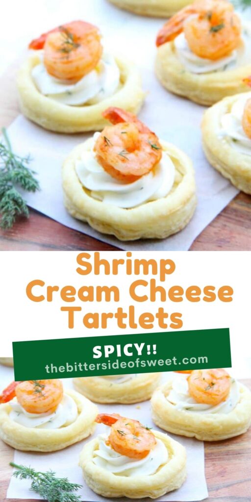 Spicy Shrimp Cream Cheese Tartlets collage