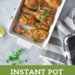 instant pot chicken drumsticks overhead collage.