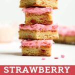 Strawberry Frosted Cookie Bars collage $2.