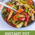 collage of Instant Pot Vegetable Stir Fry.