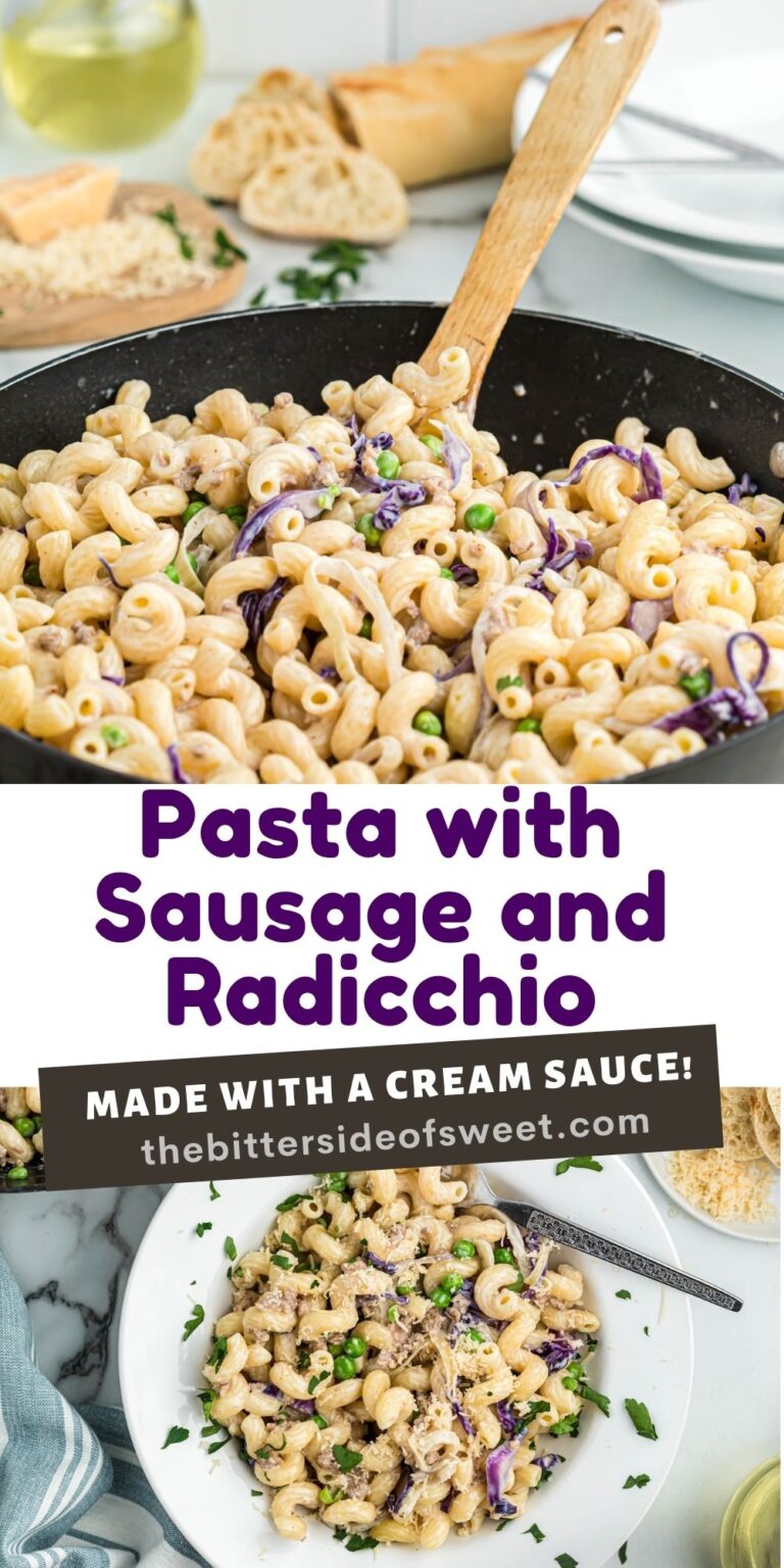 Penne with Sausage and Radicchio step by step The Bitter Side of Sweet