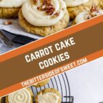 collage of carrot cake cookies.