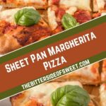 collage of sheet pan pizza.