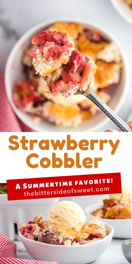 Strawberry Cobbler collage.