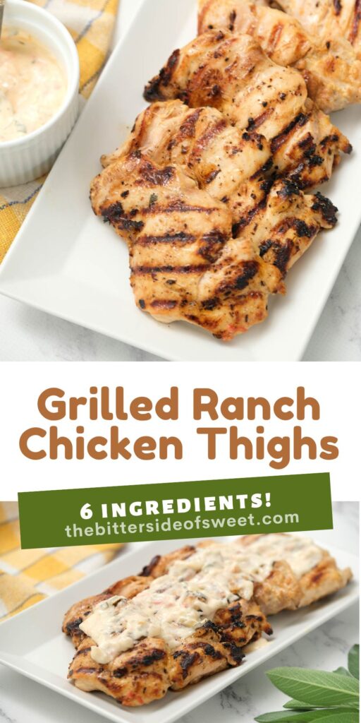 Grilled Ranch Chicken Thighs collage.