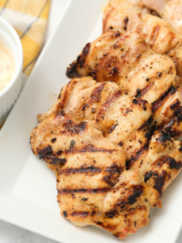 Grilled Ranch Chicken Thighs.