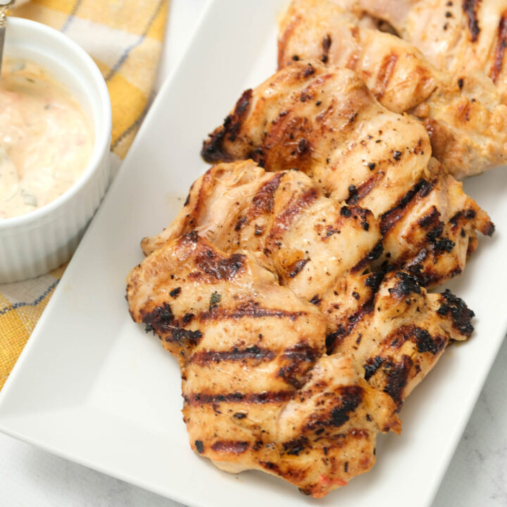 Grilled Ranch Chicken Thighs.