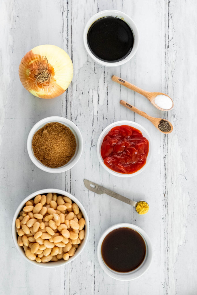 ingredients for Homemade Baked Beans.