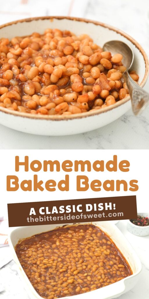 Homemade Baked Beans collage.